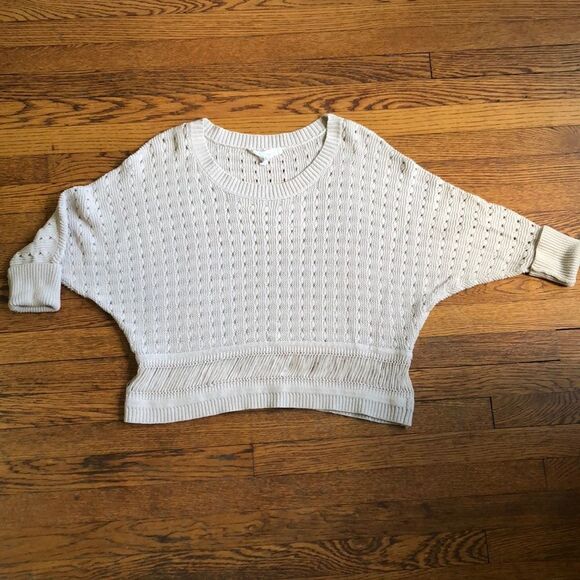 BCBG Open Knit Sweater Boho Oversized - Picture 5 of 8
